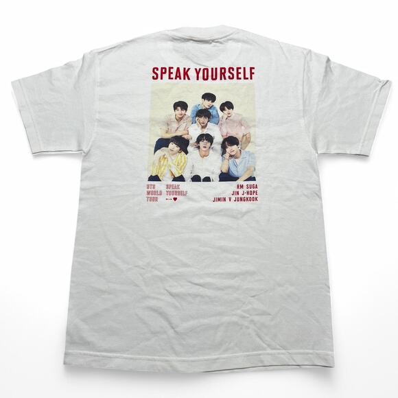 Y2K BTS OFFICIAL SPEAK YOURSELF WORLD TOUR Sz M / L BTS Speak Yourself white - Picture 1 of 8